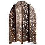 Ширма с  орнаментом ручная резьба Indian Antique Furniture варинант исполнения - 1 | Loft Concept в Москве
