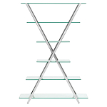 Стеллаж со стеклянными полками на стальном каркасе X-ray варинант исполнения - 2 | Loft Concept в Москве