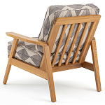 Кресло с каркасом из массива дуба Deniaud Oak Rhombus Beige Armchair варинант исполнения - 4 | Loft Concept в Москве
