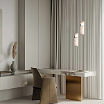 Подвесной светильник с цилиндрическим плафоном из белого алебастра Cryptocrystalline Stone варинант исполнения - 9 | Loft Concept в Москве