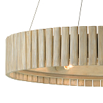 Люстра круглая из толстых деревянных реек Natural Style варинант исполнения - 1 | Loft Concept в Москве