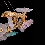 Люстра круглая на золотом каркасе с цветочным декором Miscellaneous herbs варинант исполнения - 4 | Loft Concept в Москве