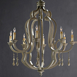 Люстра деревянная с подвесками Gray Curved Profile варинант исполнения - 2 | Loft Concept в Москве