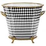 Фарфоровое кашпо Black and white square варинант исполнения - 1 | Loft Concept в Москве