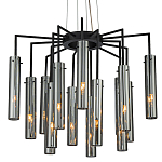 Люстра со стеклянными цилиндрическими плафонами Luminous Cylinders Smoky варинант исполнения - 1 | Loft Concept в Москве