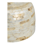 Приставной столик с мозаичным рисунком из раковин устриц Bone Inlay варинант исполнения - 3 | Loft Concept в Москве