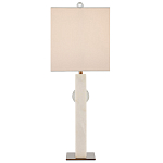 Настольная лампа из мрамора с тканевым прямоугольным абажуром Eternity варинант исполнения - 4 | Loft Concept в Москве