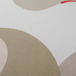 Подушка декоративная хлопковая бежевого цвета с абстрактным принтом Elysian Flow Sand варинант исполнения - 3 | Loft Concept в Москве