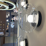 Бра с куполообразным плафоном и черным металлическим основанием Flos Wireline Lighting варинант исполнения - 2 | Loft Concept в Москве