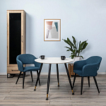 Шкаф-витрина в стиле лофт с чёрной стеклянной дверью Urban Style Space варинант исполнения - 6 | Loft Concept в Москве