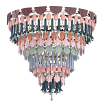 Люстра круглая с декором из разноцветных элементов в виде листьев Changing Seasons варинант исполнения - 1 | Loft Concept в Москве