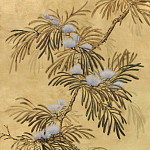 Обои ручная роспись Silk Tree Original colourway on Gold Bullion gilded paper варинант исполнения - 2 | Loft Concept в Москве