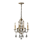 Люстра с 4-мя лампами и стеклянными подвесками в классическом стиле Feiss варинант исполнения - 2 | Loft Concept в Москве