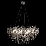 Люстра подвесная с прозрачными стеклянными подвесками в форме капель Диаметр 80 см Droplet Chandelier варинант исполнения - 3 | Loft Concept в Москве