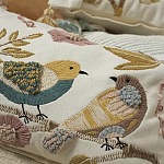 Чехол на подушку с кисточками и вышивкой птиц Ethnic mix Birds Rect варинант исполнения - 7 | Loft Concept в Москве