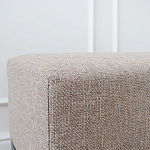 Банкетка из массива бука с бежевой обивкой из рогожки на 4-х ножках черного цвета Fjord варинант исполнения - 3 | Loft Concept в Москве