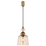 Подвесной светильник со стеклянным плафоном янтарного цвета Prestige варинант исполнения - 2 | Loft Concept в Москве