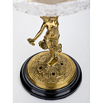 Чаша стеклянная прозрачная на бронзовой подставке с фигуркой девушки Eden Garden варинант исполнения - 4 | Loft Concept в Москве