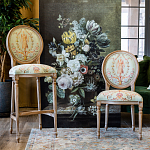 Барный стул из массива бука светло-зеленый с растительным орнаментом Raffael Angel Green Bar stool варинант исполнения - 8 | Loft Concept в Москве