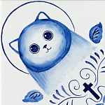 Плитка с узором Котики варинант исполнения - 2 | Loft Concept в Москве