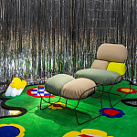 Дизайнерское разноцветное кресло на металлическом каркасе с подставкой для ног Poltronova Plasma Armchair варинант исполнения - 14 | Loft Concept в Москве