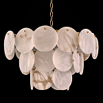 Люстра трехъярусная с подвесками из округлых элементов Cryptocrystalline Stone варинант исполнения - 1 | Loft Concept в Москве