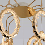 Потолочный светильник светодиодный с золотистым каркасом Ring of Fire варинант исполнения - 2 | Loft Concept в Москве