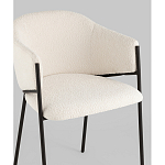 Стул Brace букле белый варинант исполнения - 2 | Loft Concept в Москве