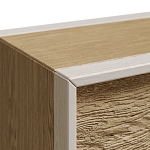 Тумба 2 ящика с подсветкой на рельефном фасаде Warm Industrial варинант исполнения - 9 | Loft Concept в Москве