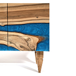 Стильный Буфет лофт 4 двери Cabinet Crimson River фасад эпоксидная смола  варинант исполнения - 4 | Loft Concept в Москве