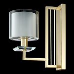 Бра с геометрическим каркасом из металла и цилиндрическим стеклянным плафоном Laurent варинант исполнения - 8 | Loft Concept в Москве