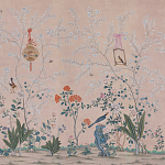 Обои ручная роспись Cecily pink варинант исполнения - 2 | Loft Concept в Москве