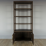 Стеллаж со стеклянными полками Elsa Dreams Walnut варинант исполнения - 4 | Loft Concept в Москве