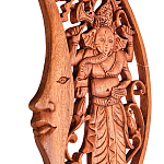 Панно из дерева Ганеша и месяц Panel With Animals варинант исполнения - 3 | Loft Concept в Москве