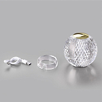 Настольная лампа с прозрачным шарообразным плафоном на цилиндрической подставке Crystal Globule варинант исполнения - 3 | Loft Concept в Москве