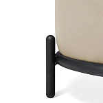 Банкетка овальная бежевый велюр на 4-х металлических ножках черного цвета SANJAY варинант исполнения - 4 | Loft Concept в Москве