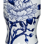 Ваза с бело-синей росписью и изображением цветов Blue & White Ornament варинант исполнения - 1 | Loft Concept в Москве
