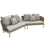 Диван садовый угловой Counter серый варинант исполнения - 1 | Loft Concept в Москве