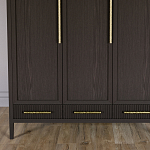 Большой Шкаф Primo Темный орех с 3 дверьми и 3 выдвижными ящиками варинант исполнения - 2 | Loft Concept в Москве