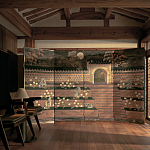 Обои ручная роспись The Art of Learning and Steps for the Flowers by Teo Yang Special Colourway on purple painted Xuan paper варинант исполнения - 1 | Loft Concept в Москве