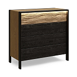 Комод 4 ящика с подсветкой на рельефном фасаде Warm Industrial варинант исполнения - 3 | Loft Concept в Москве