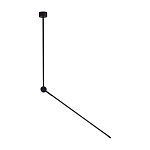 Потолочный светильник черного цвета с поворотным вытянутым плафоном Trumpet tube варинант исполнения - 1 | Loft Concept в Москве