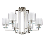 Люстра с 6-ю цилиндрическими плафонами из стекла Laurent варинант исполнения - 3 | Loft Concept в Москве