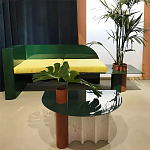 Дизайнерский журнальный стол с рельефным основанием Dutynor варинант исполнения - 3 | Loft Concept в Москве