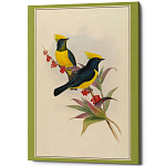 Постер на холсте с изображением птиц Blooming Birds Poster варинант исполнения - 9 | Loft Concept в Москве