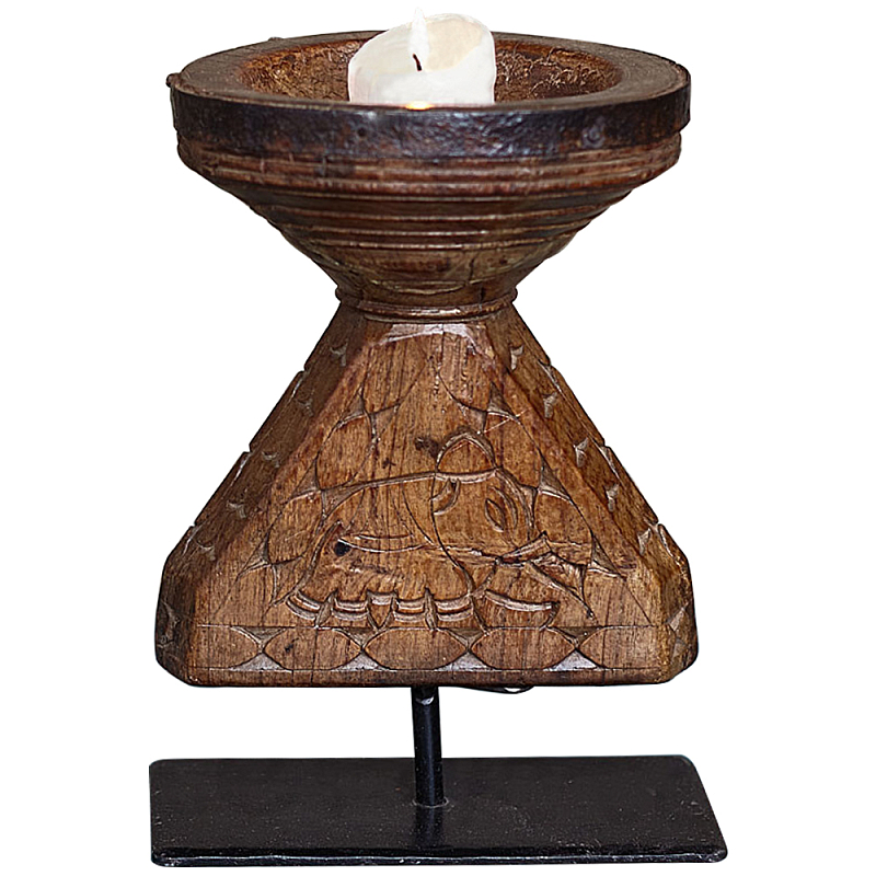        Wooden Carved Candlestick    | Loft Concept 
