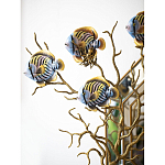 Ваза зеленая с бронзовыми ветвями и фарфоровыми рыбками Eden Garden варинант исполнения - 2 | Loft Concept в Москве