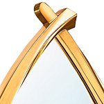 Зеркало овальное в деревянной золотистой раме Oval Gold Lines варинант исполнения - 2 | Loft Concept в Москве