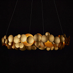 Люстра круглая из многослойных золотых дисков Metal Disc Chandelier варинант исполнения - 6 | Loft Concept в Москве