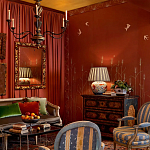 Обои с вышивкой ручной работы Ceres Original colourway on wool sateen варинант исполнения - 2 | Loft Concept в Москве